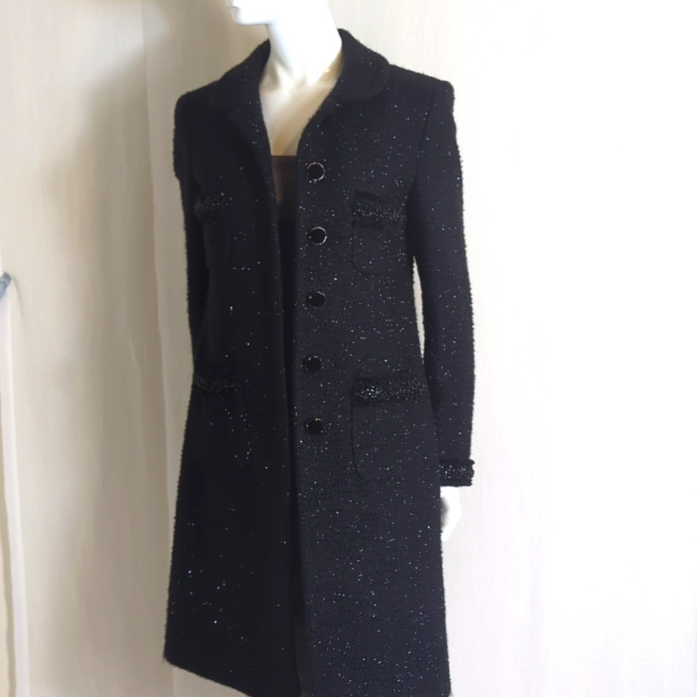 Nine West Coat Black with a Sparkly Thread Size 4